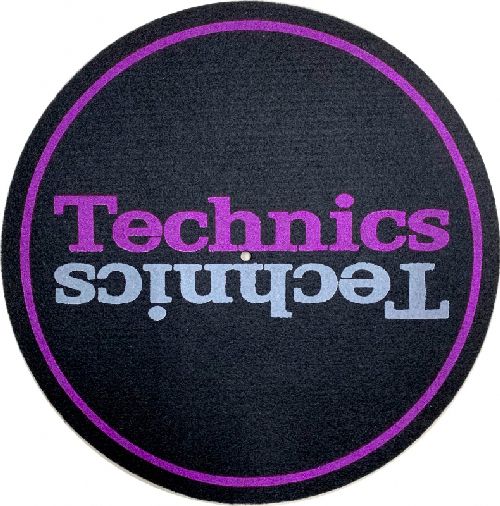 Feltro Technics Preto-Roxo / Slipmats Grosso