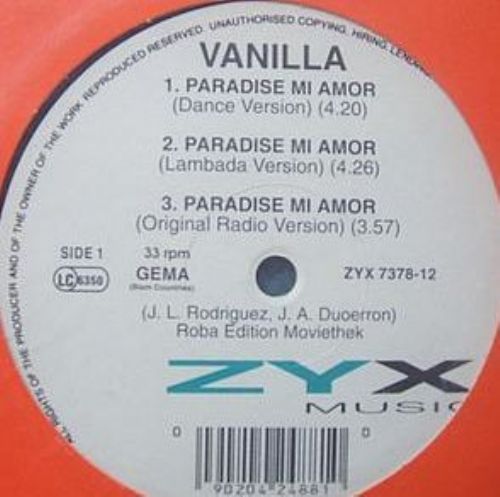 Vanilla - Paradise Mi Amor 94' Remix